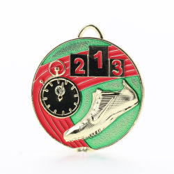 Colour Track Medal 50mm Gold