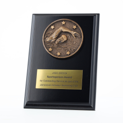 Spartan Swimming Black Plaque 150mm