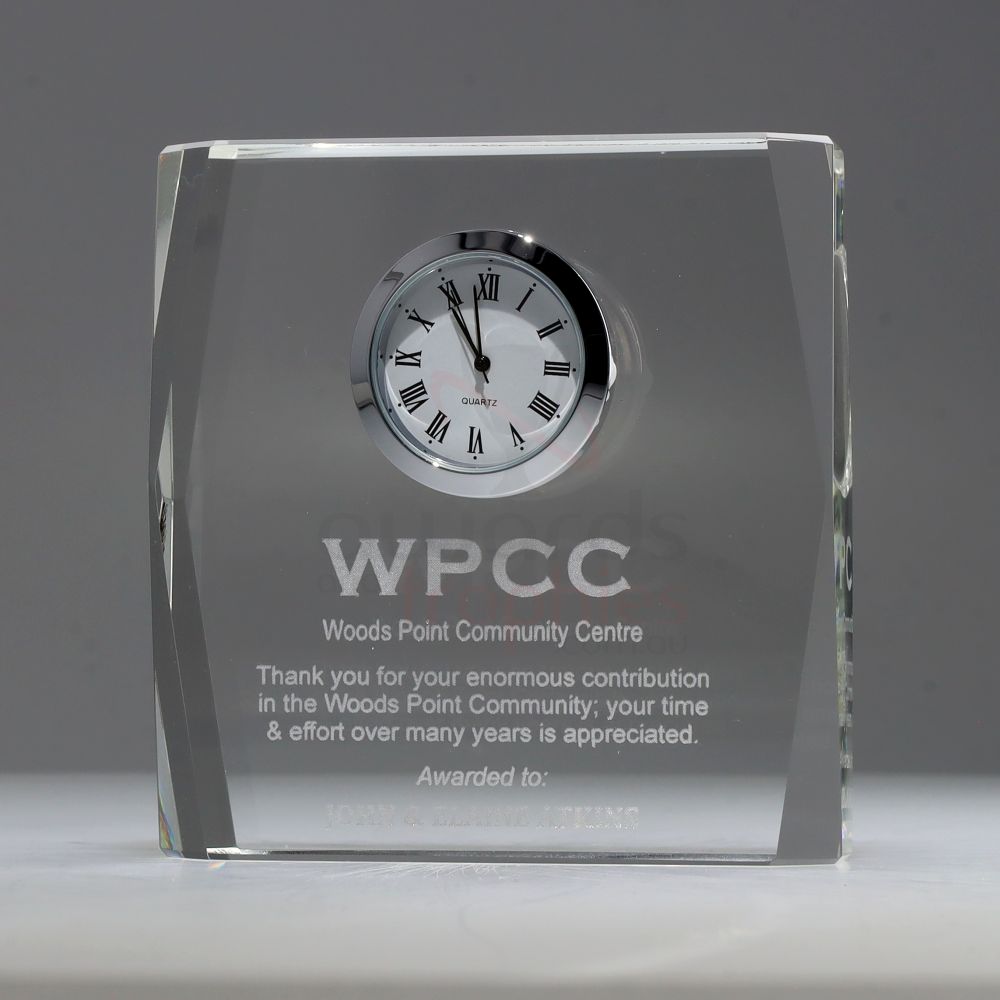 Crystal Rectangle Clock