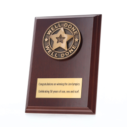 Polaris Well Done Plaque Walnut 150mm