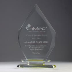 Crystal Tear on Gold Plinth 230mm