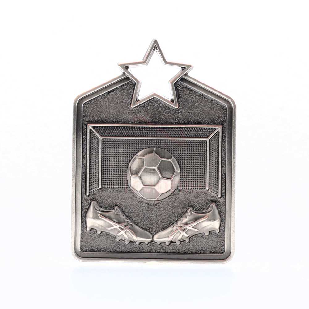 Shield Medal Soccer 60mm Silver