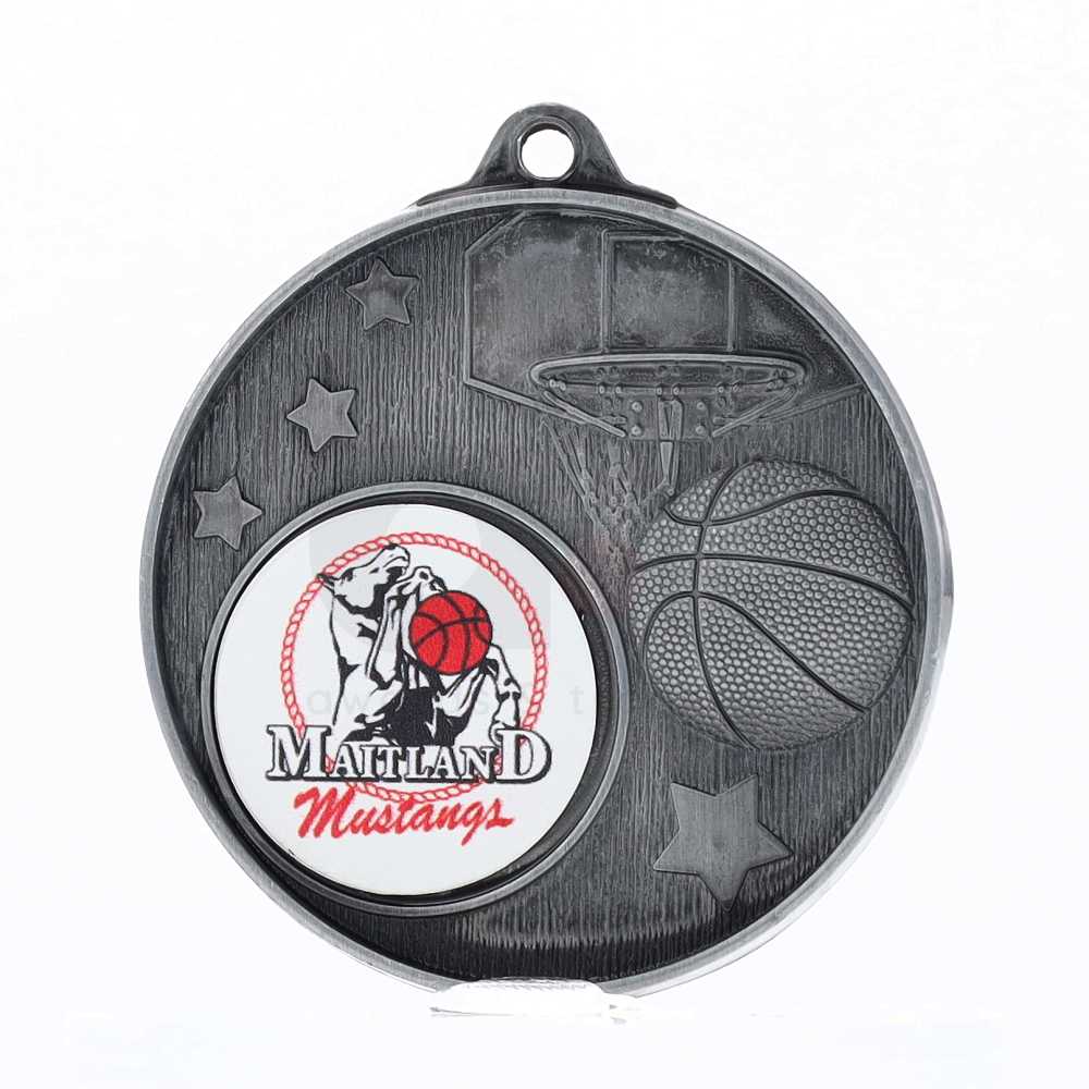 Stellar Basketball Logo Silver