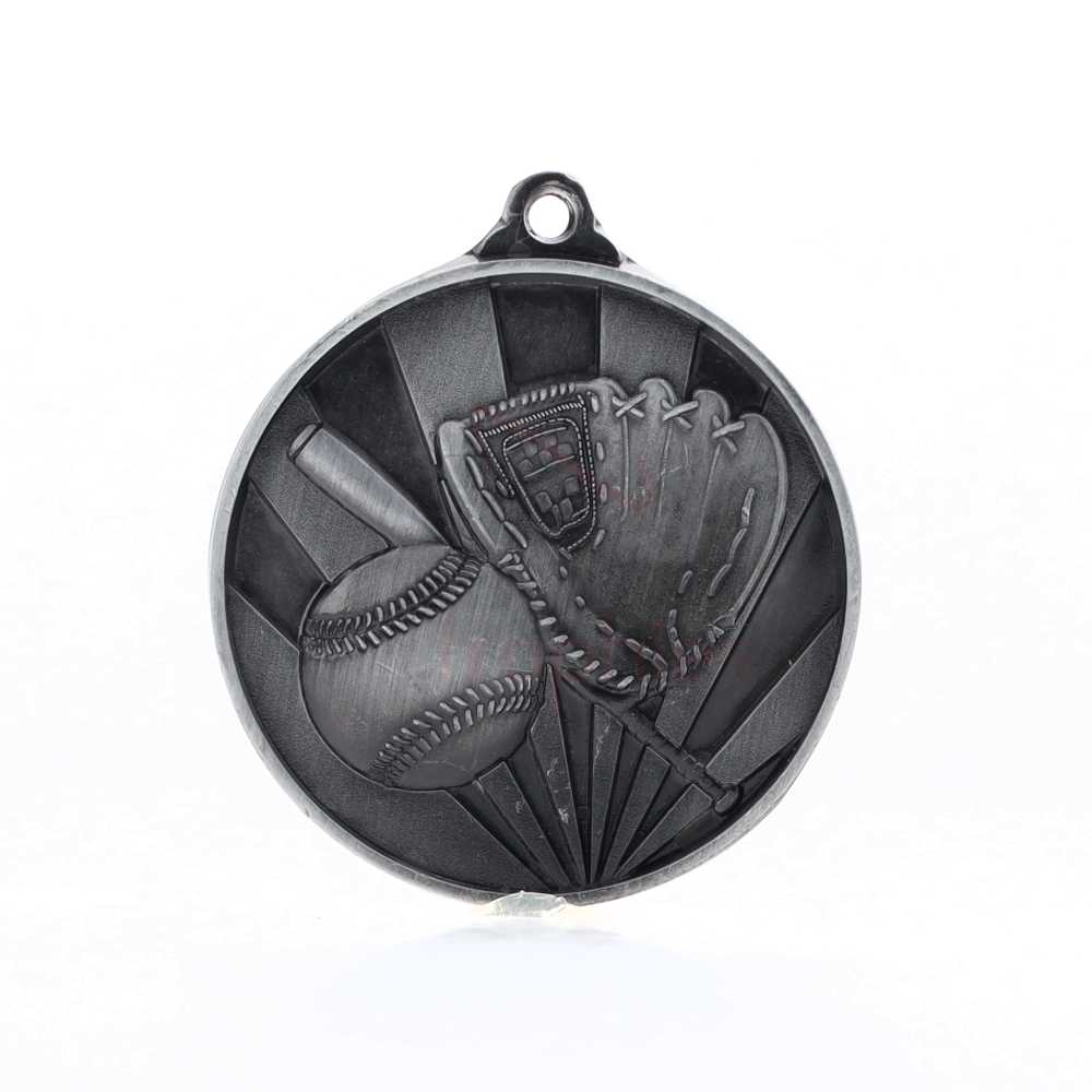Sunrise Baseball Medal 50mm Silver