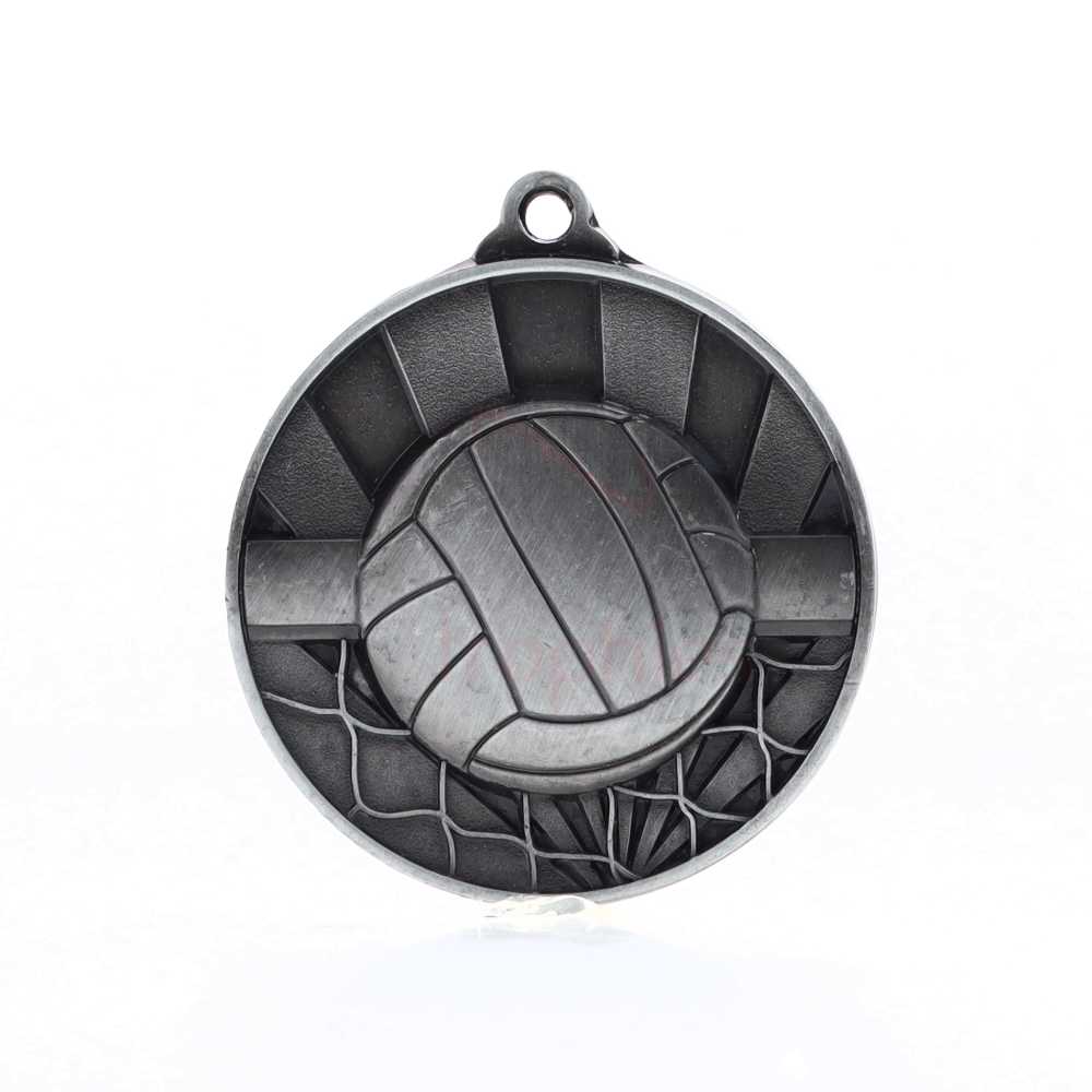Sunrise Volleyball Medal 50mm Silver