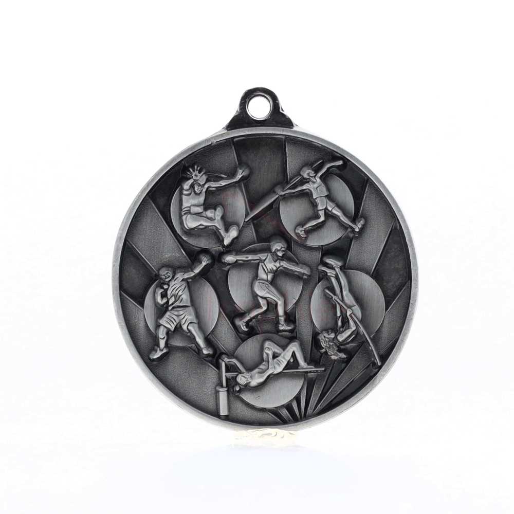 Sunrise Field Athletics Medal 50mm Silver