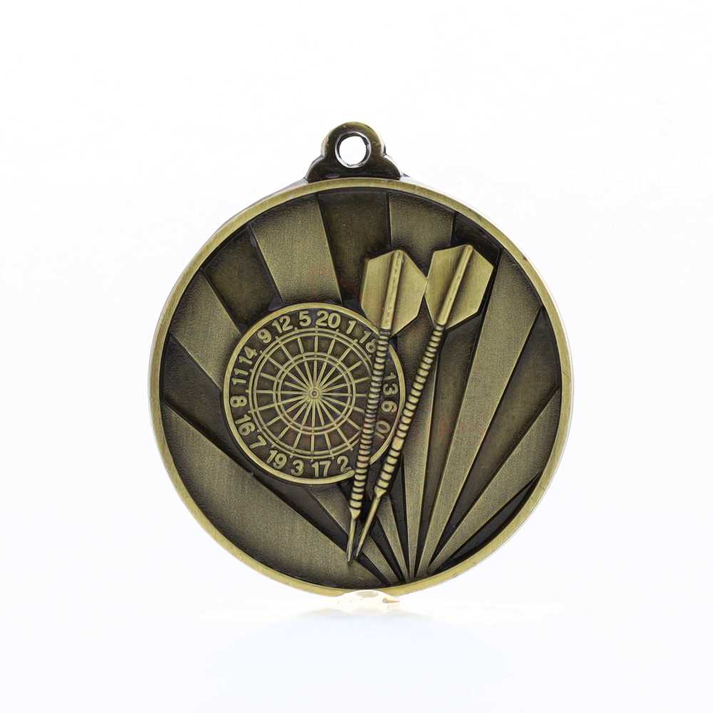 Sunrise Darts Medal 50mm Gold