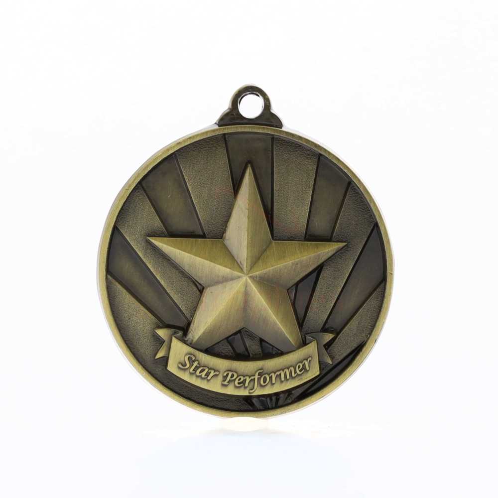 Sunrise Star Performer Medal 50mm Gold