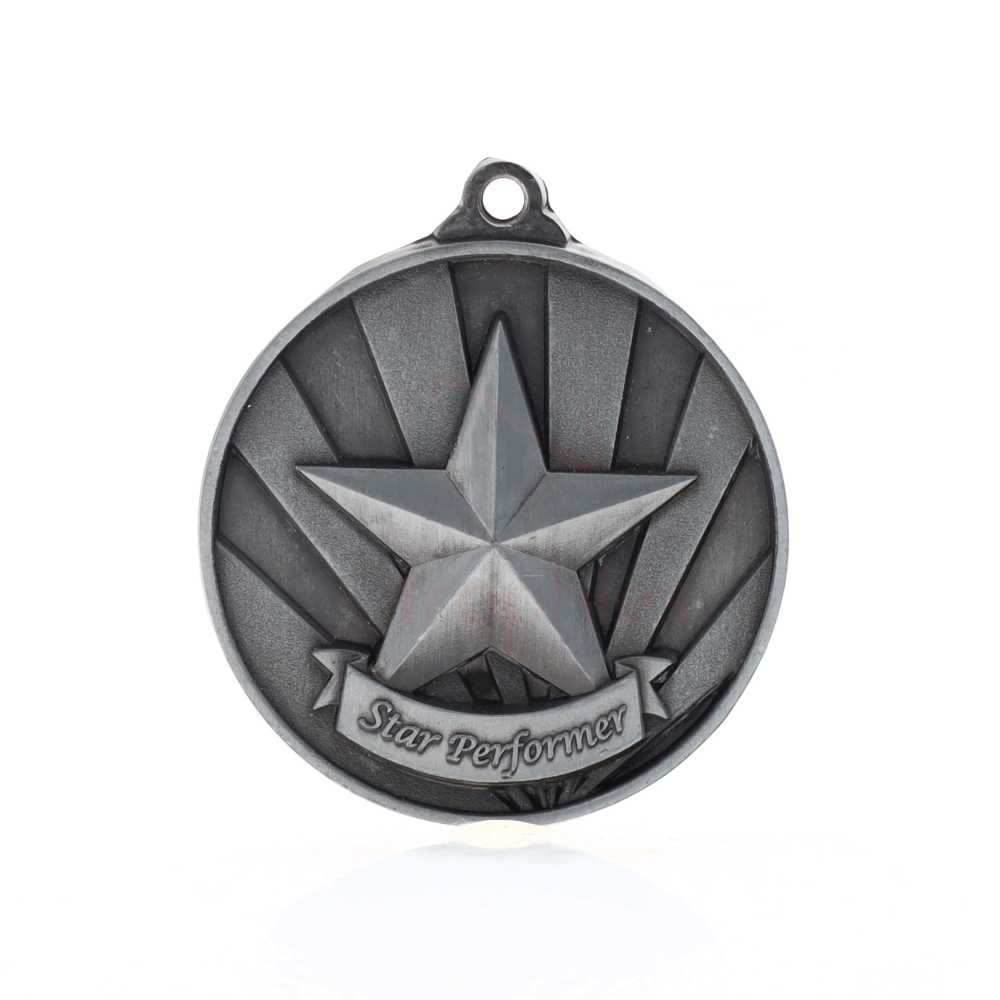 Sunrise Star Performer Medal 50mm Silver