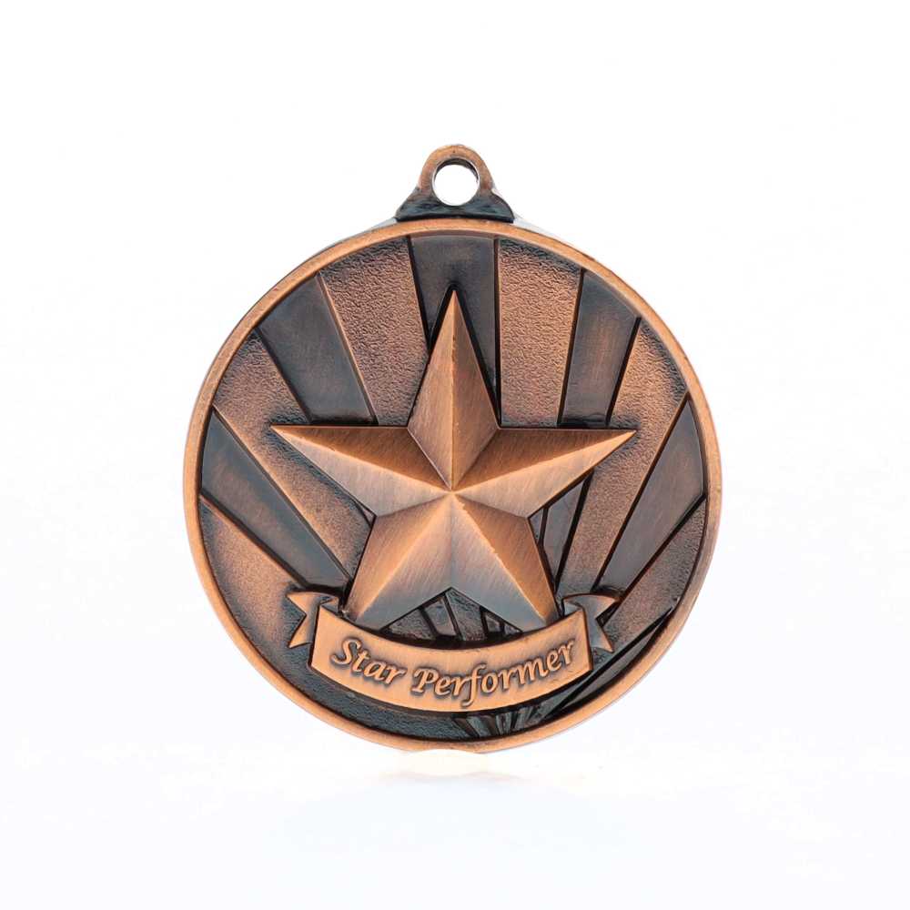 Sunrise Star Performer Medal 50mm Bronze