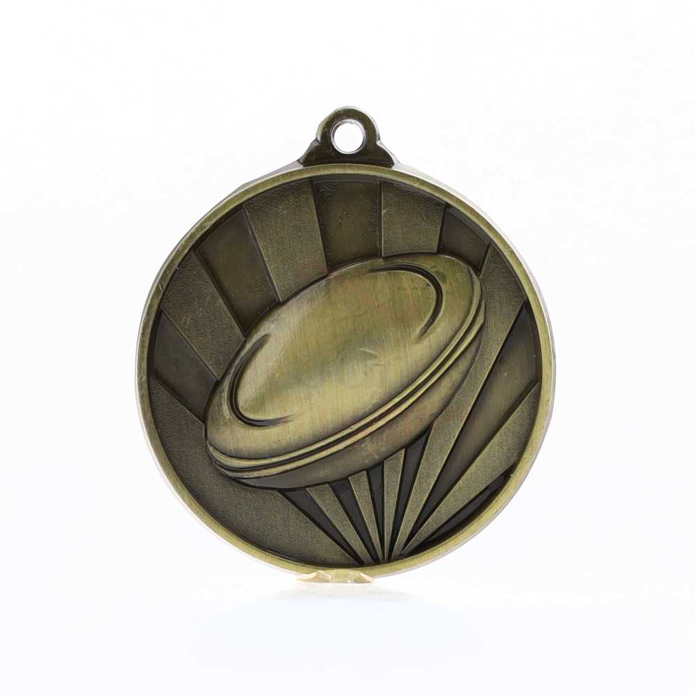 Sunrise Rugby Medal 50mm Gold