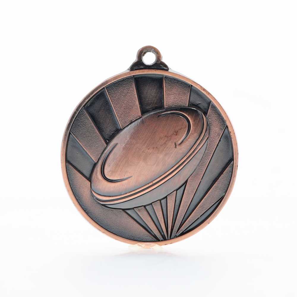 Sunrise Rugby Medal 50mm Bronze