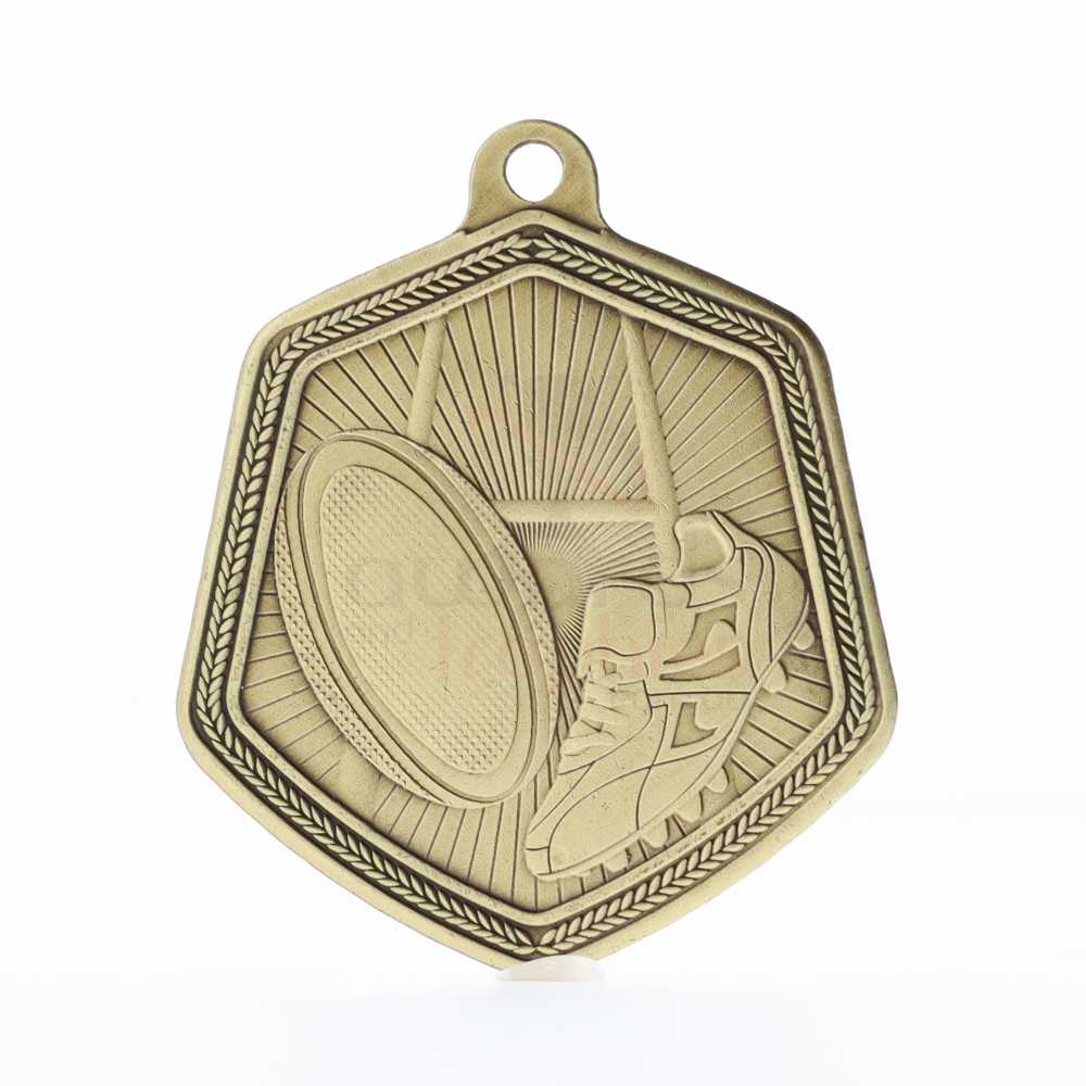 Rugby Falcon Medal Gold 65mm