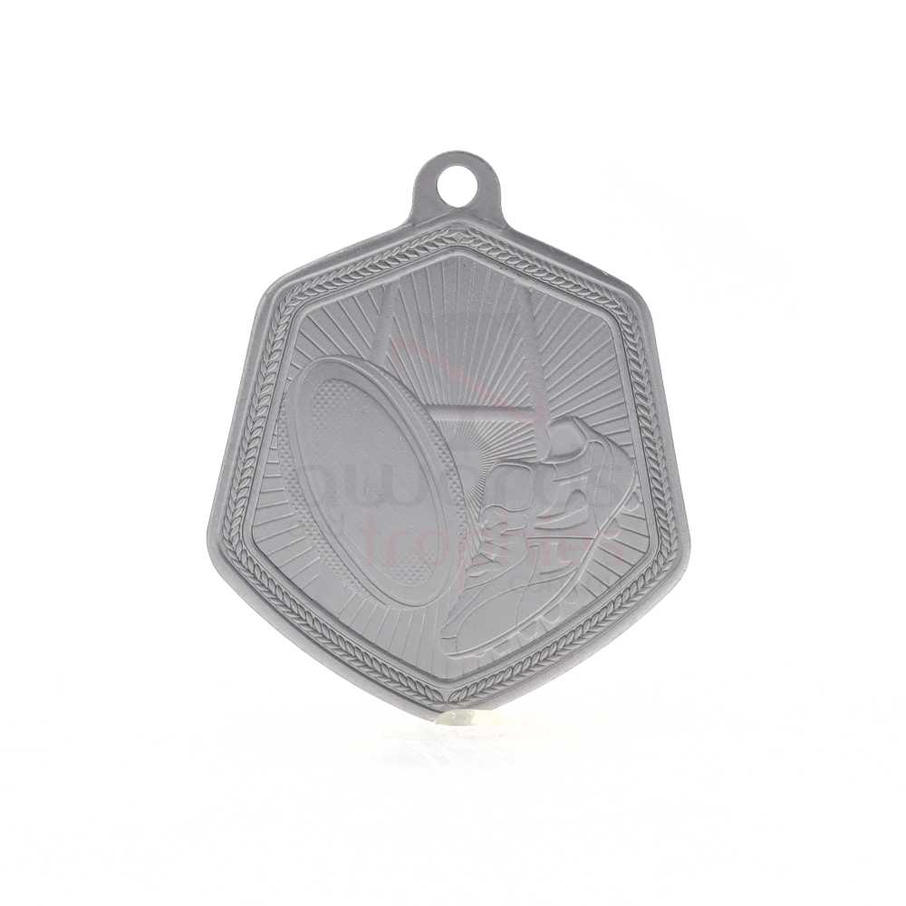 Rugby Falcon Medal Silver 65mm