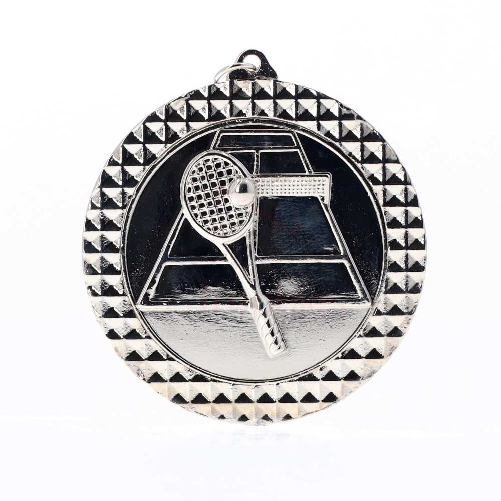 Tennis Facet Medal Silver 70mm