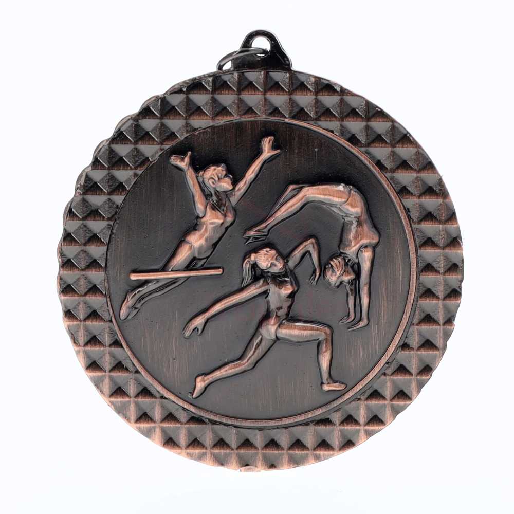Gymnastics Female Facet Medal Bronze 70mm