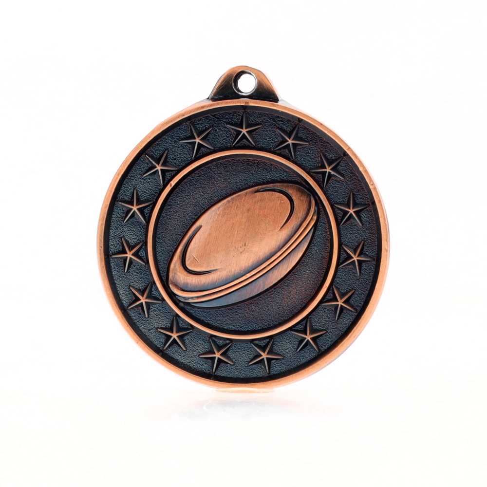 Rugby Starry Medal Bronze 50mm