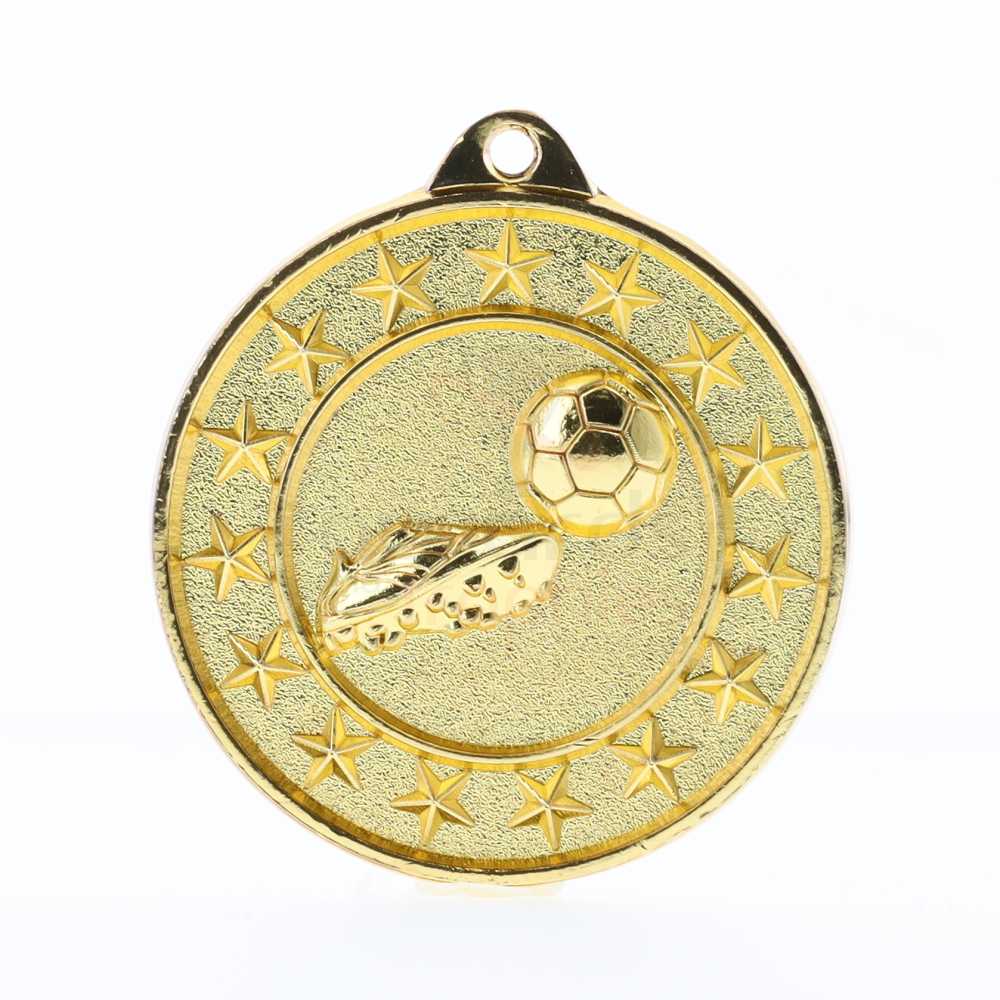 Soccer Starry Medal Gold 50mm
