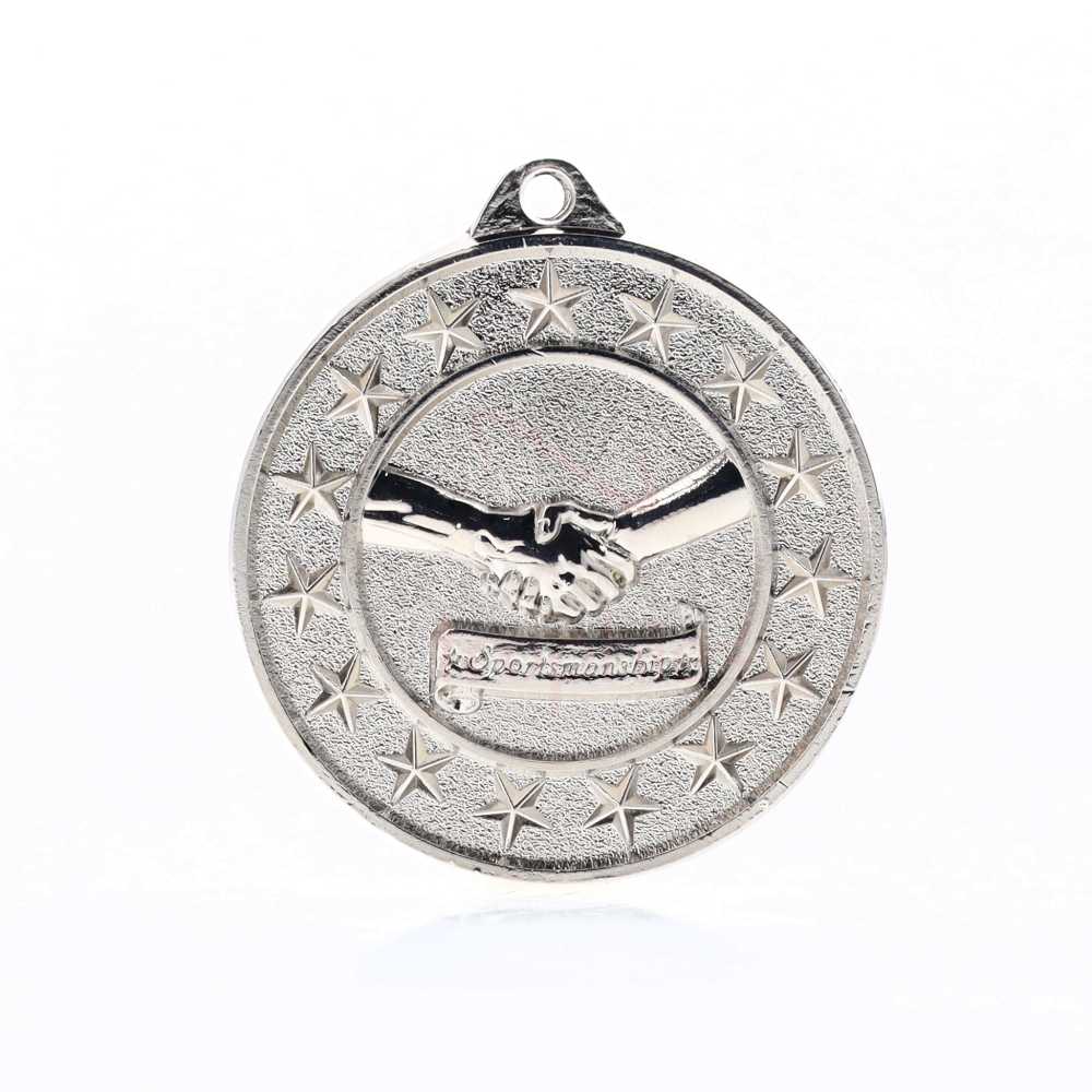 Sportsmanship Starry Medal Silver 50mm