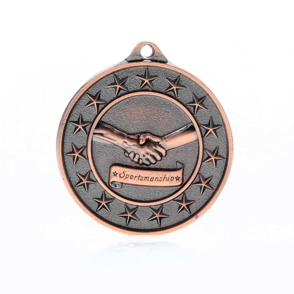 Sportsmanship Starry Medal Bronze 50mm