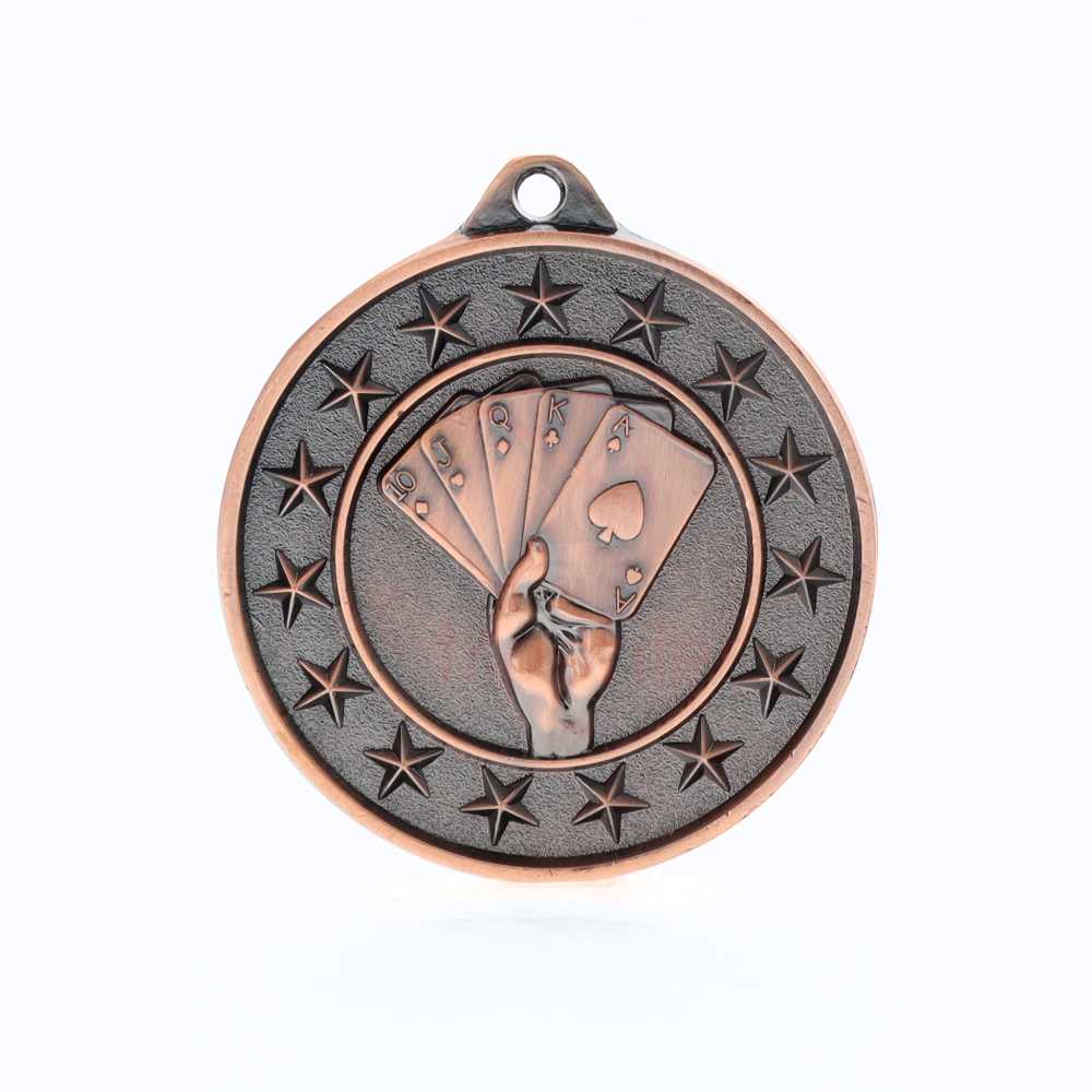Poker Starry Medal Bronze 50mm
