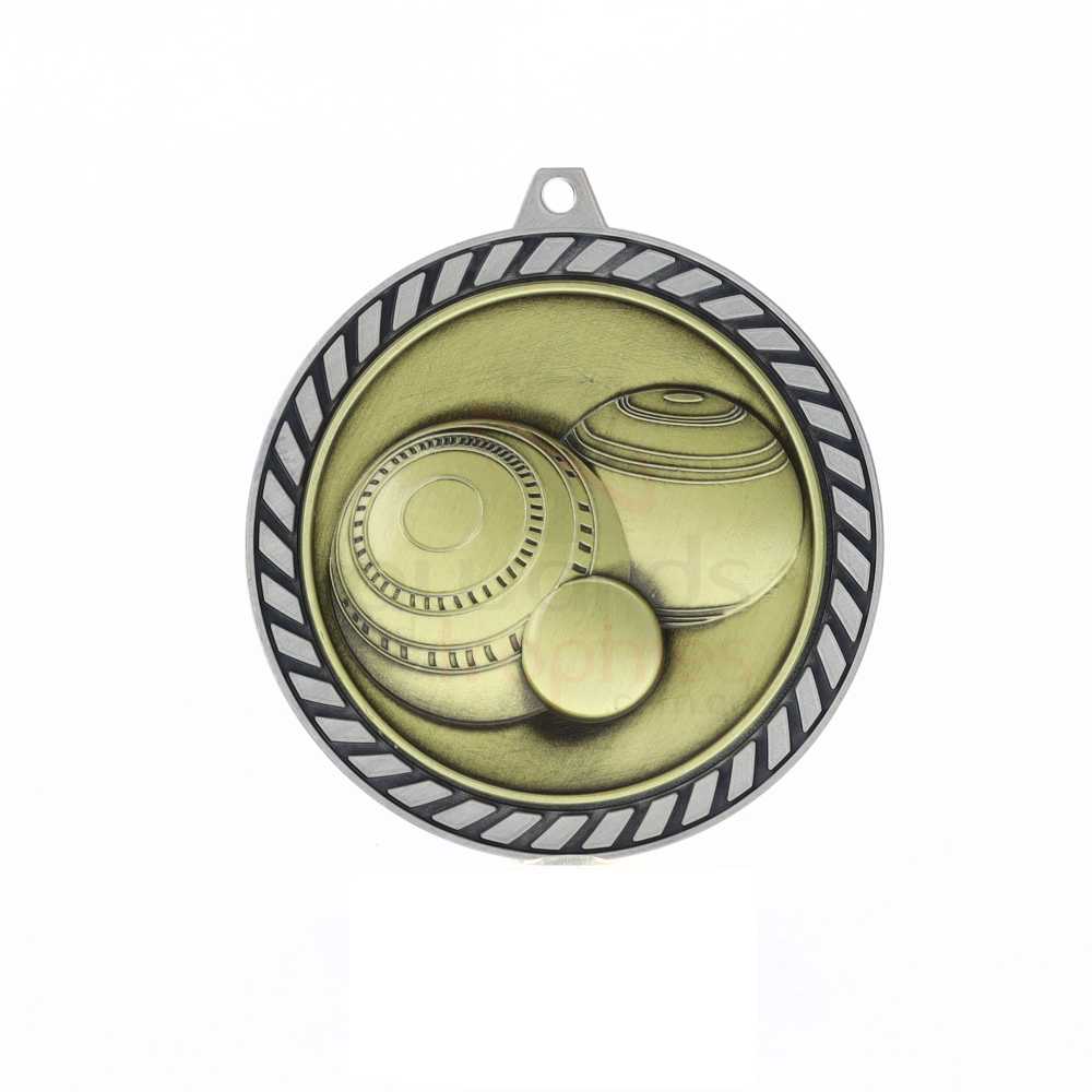 Venture Lawn Bowls Medal Silver 60mm