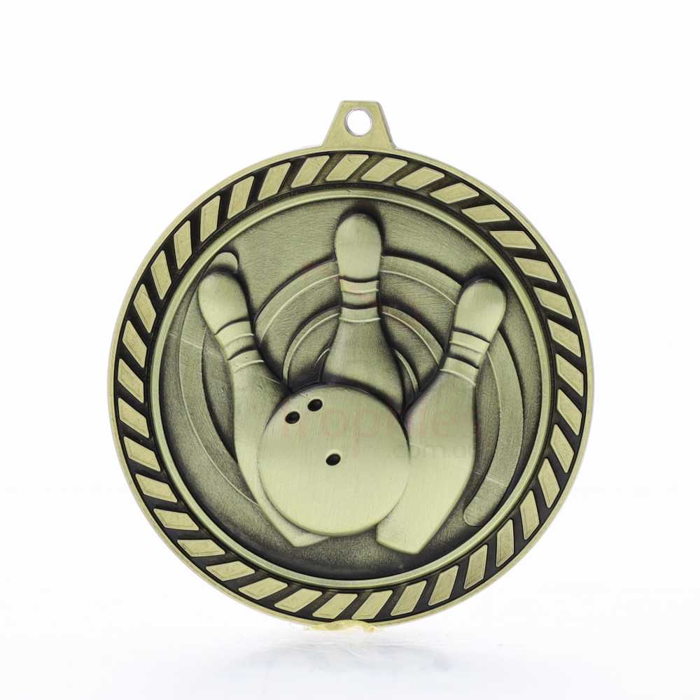 Venture Tenpin Bowling Medal Gold 60mm