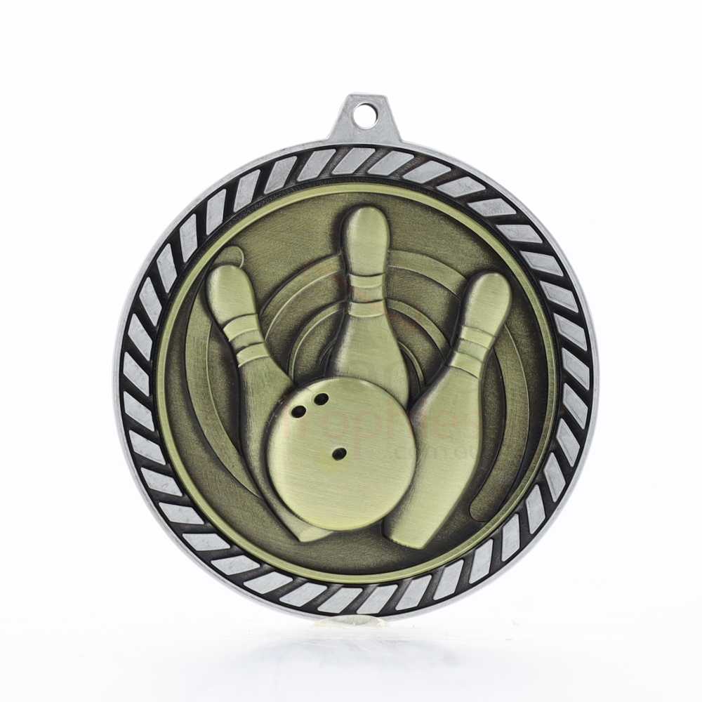 Venture Tenpin Bowling Medal Silver 60mm 