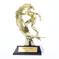 Surfing Figurine on Base 165mm