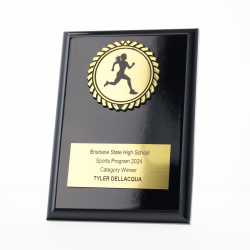 Black Plaque 150mm - Female Runner