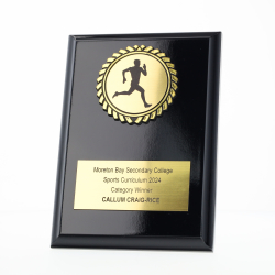 Black Plaque 150mm - Male Runner