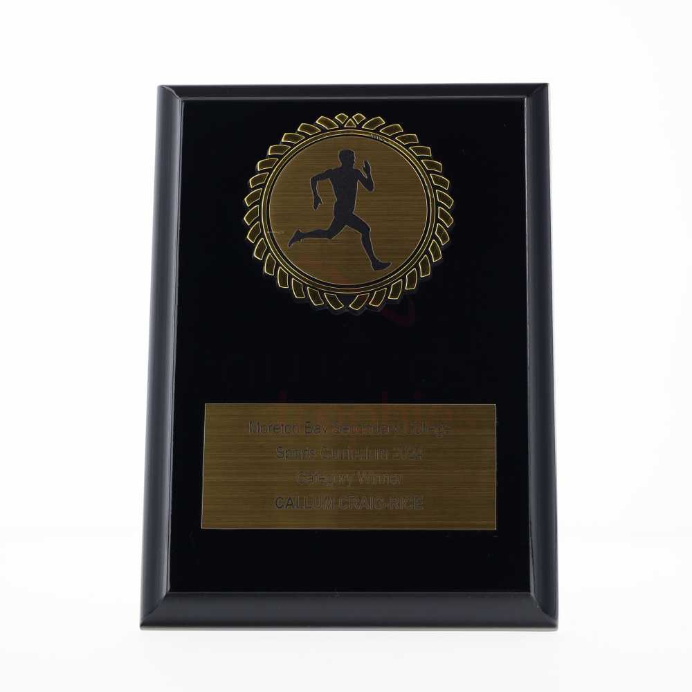 Black Plaque 150mm - Male Runner