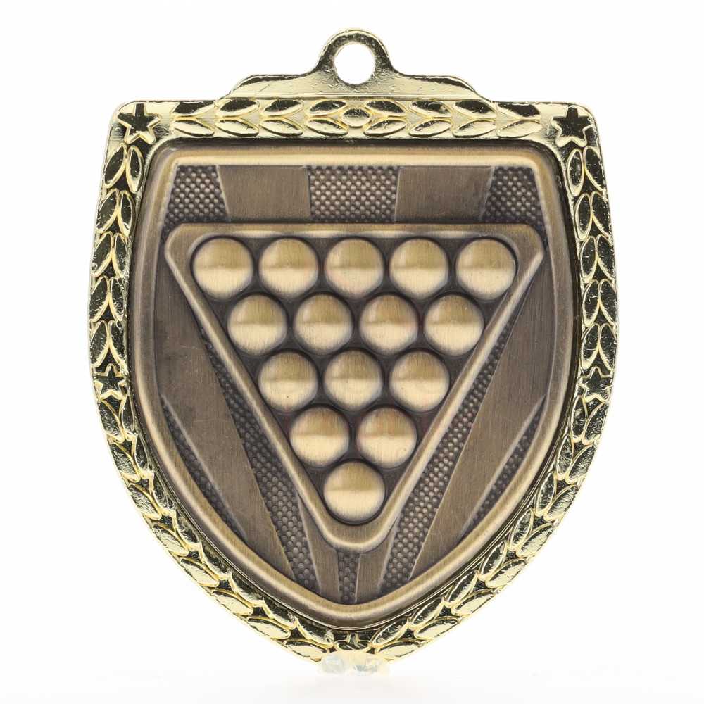 Billiards Shield Medal 80mm - Gold 