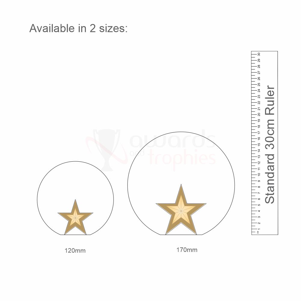 Golden Glow Acrylic Round 175mm