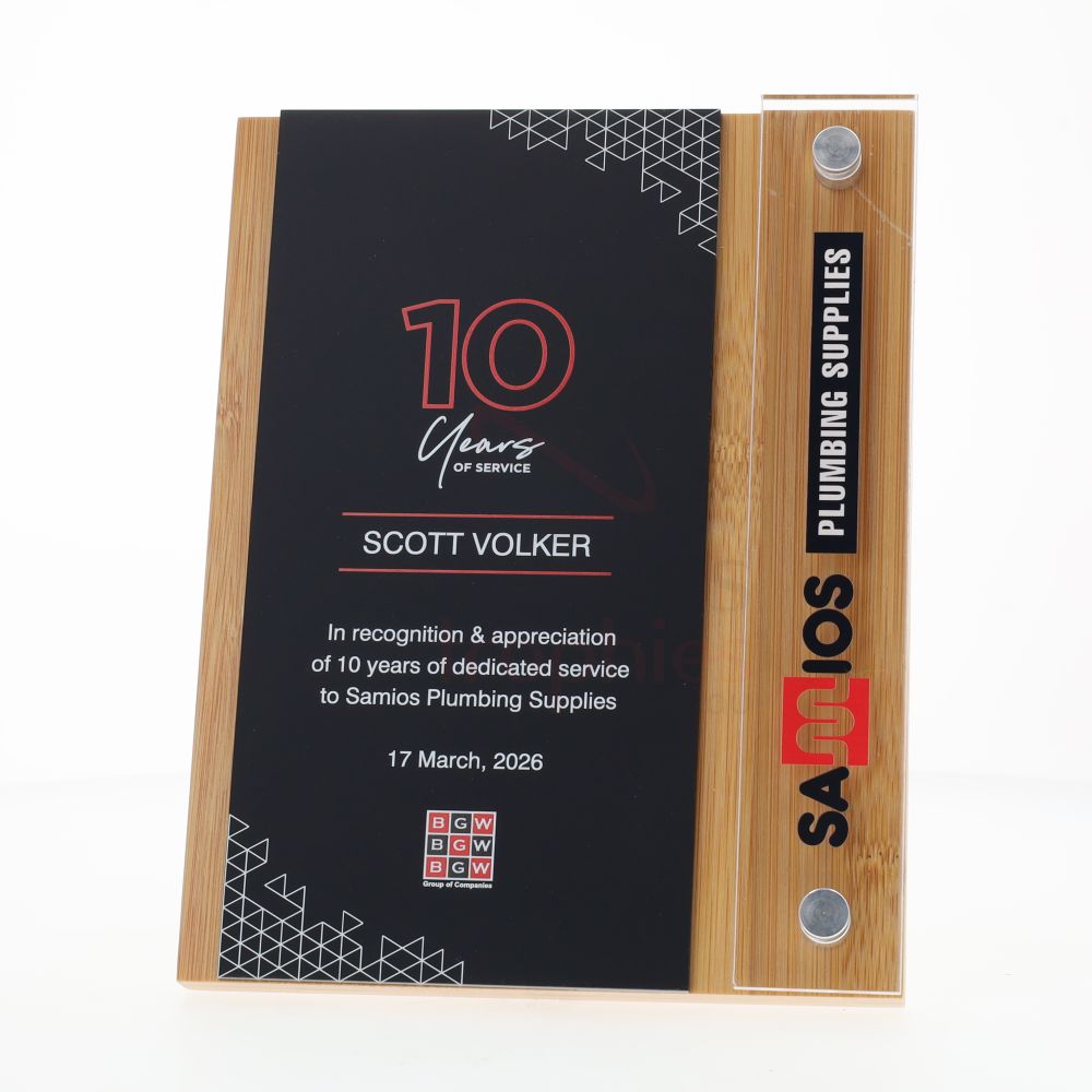 Elevate Bamboo Eco Plaque 225mm