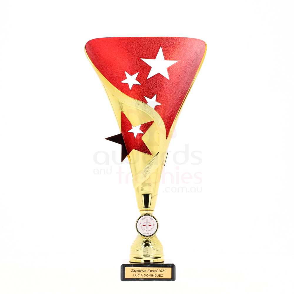 Aspen Cup 315mm - Gold/Red