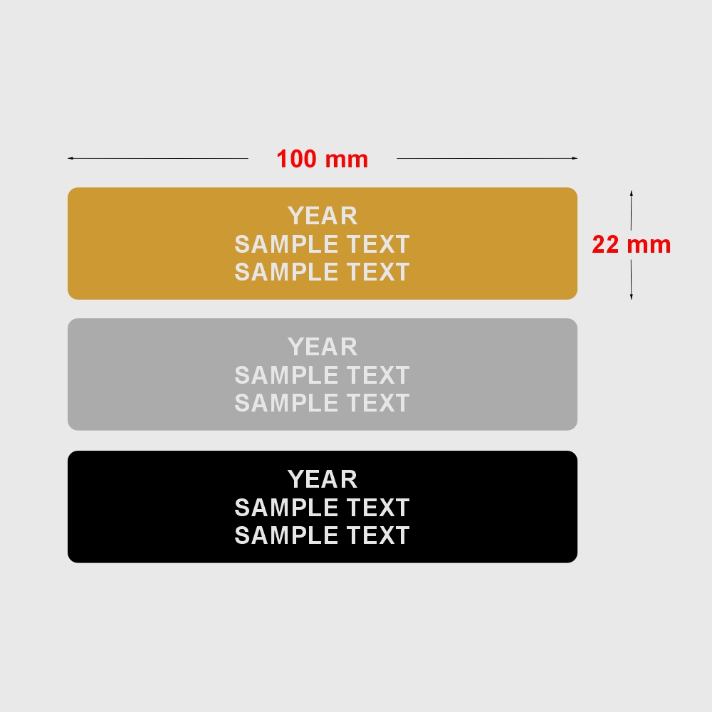 Engraved Aluminium Plate (Black) - 100mm x 22mm