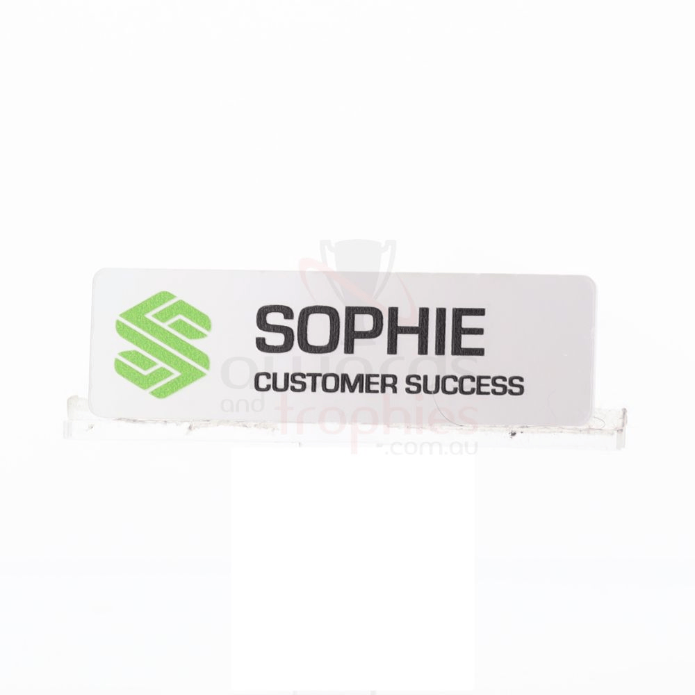Metallic Acrylic Name Badge 64x19mm