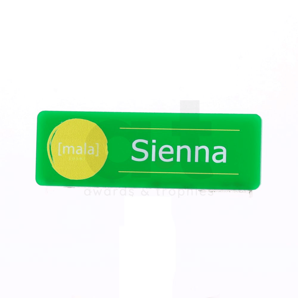 Coloured Acrylic Name Badge 77x26mm