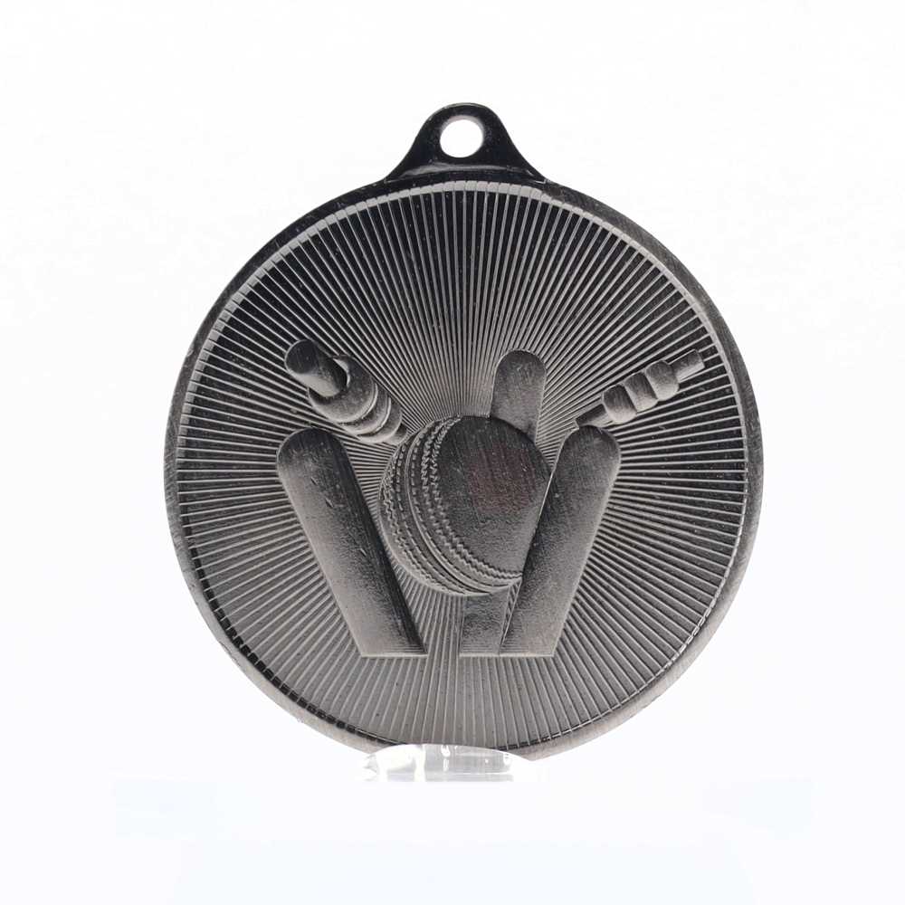 Universal Medal Silver 50mm - Cricket