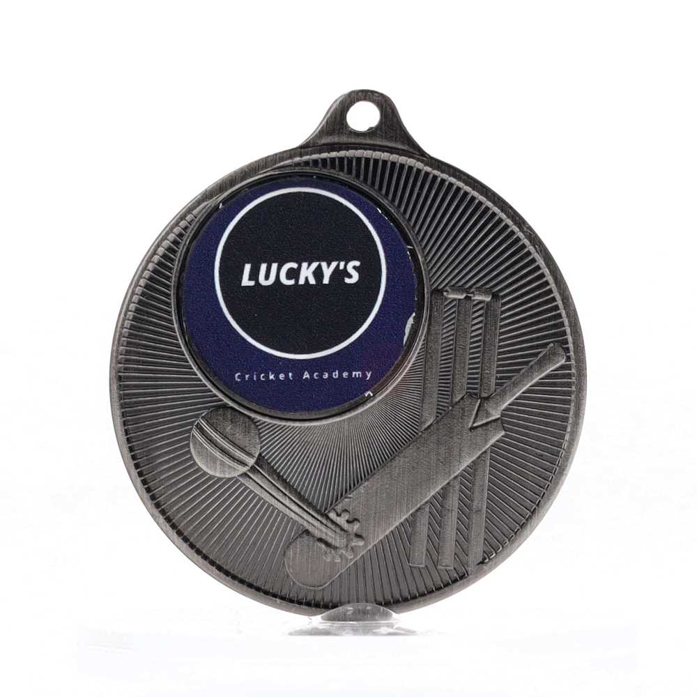 Universal Logo Medal Silver 50mm - Cricket