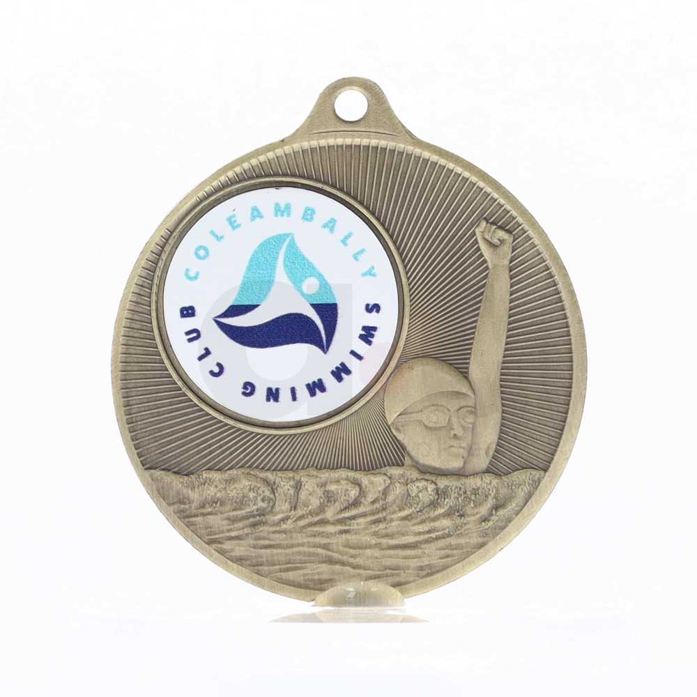 Universal Logo Medal Gold 50mm - Swimming