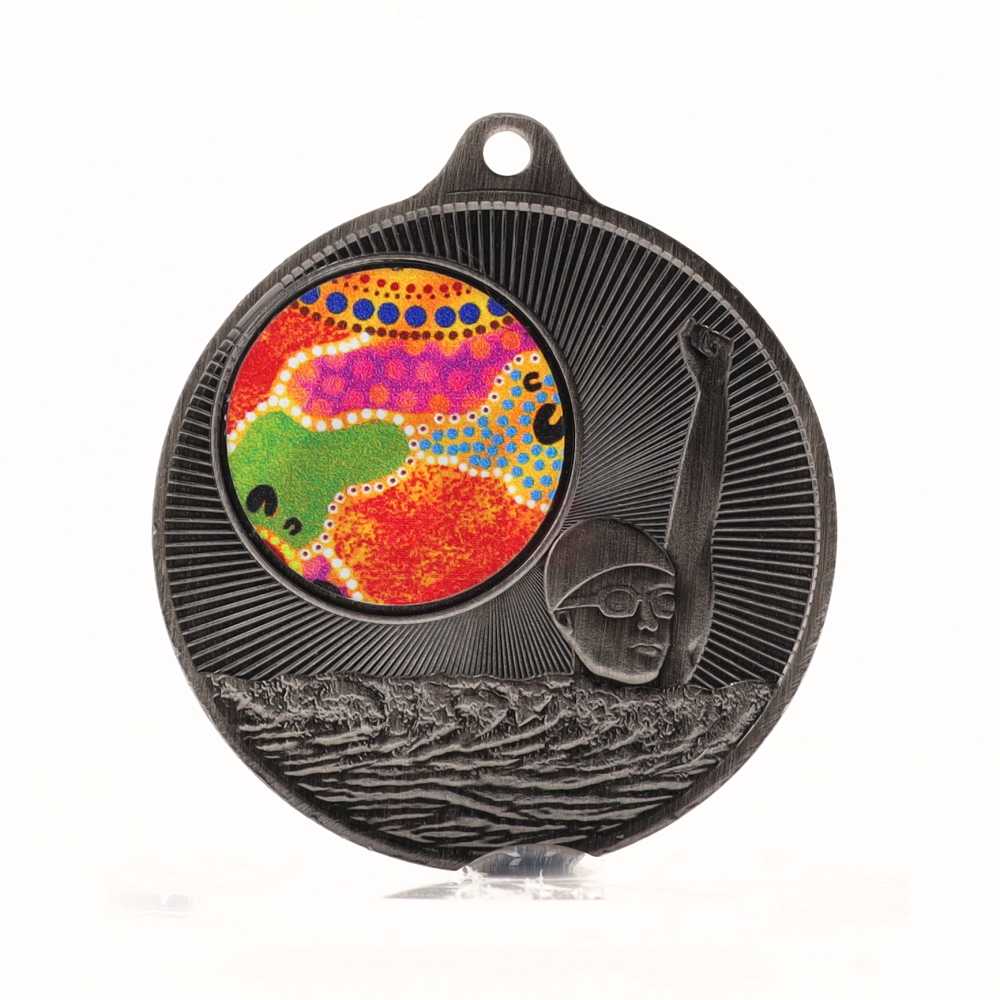 Universal Logo Medal Silver 50mm - Swimming