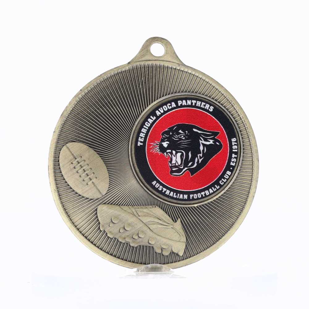 Universal Logo Medal Gold 50mm - Aussie Rules