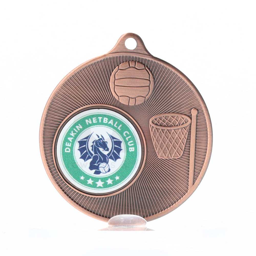 Universal Logo Medal Bronze 50mm - Netball