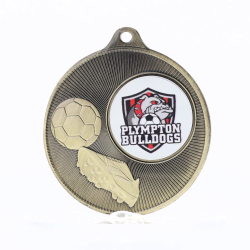 Universal Logo Medal Gold 50mm - Football