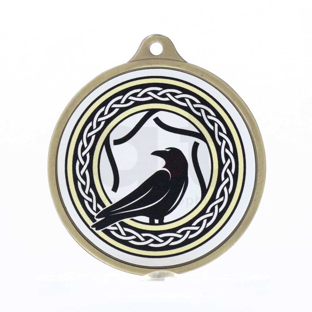 Identity Personalised Medal 55mm - Antique Gold