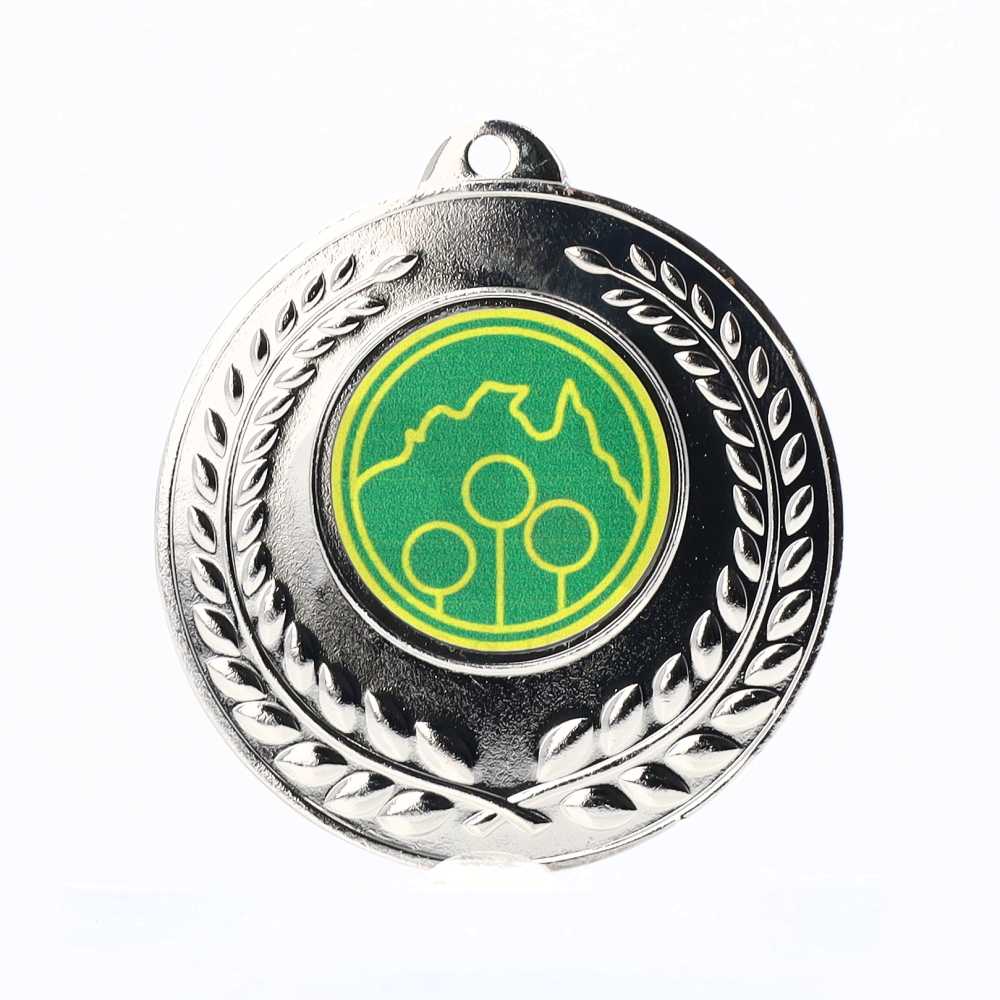 Peace Personalised Medal 50mm - Shiny Silver