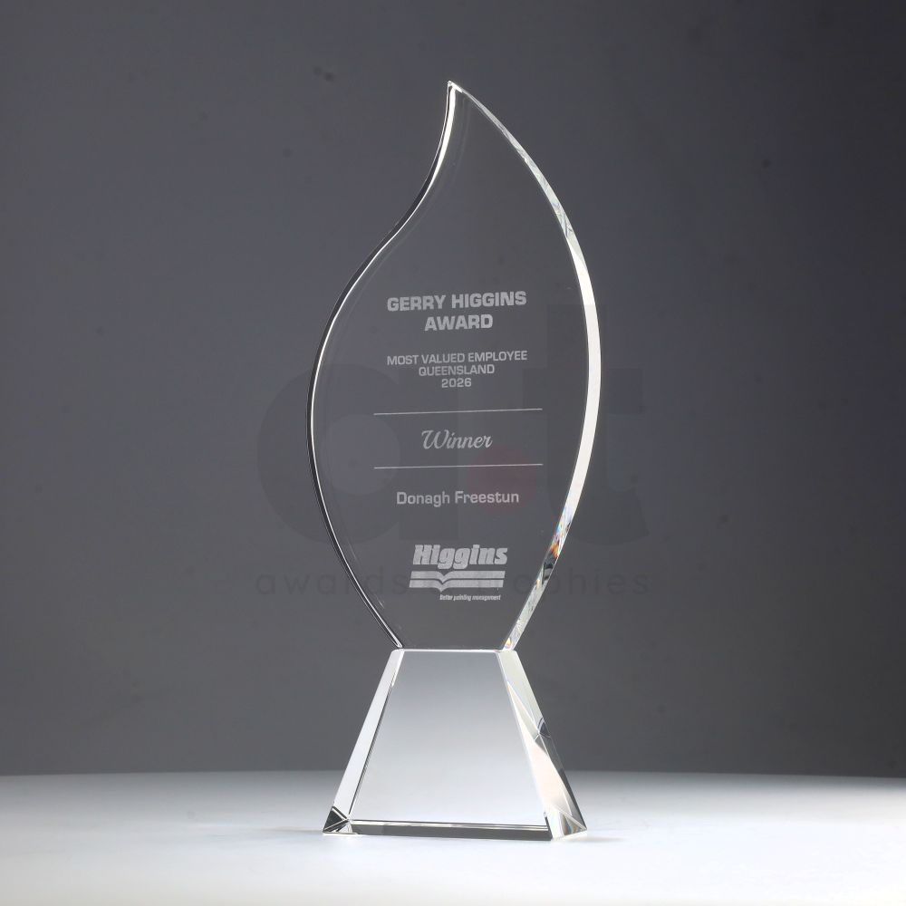 Flame by Rikaro - Handmade Crystal 250mm