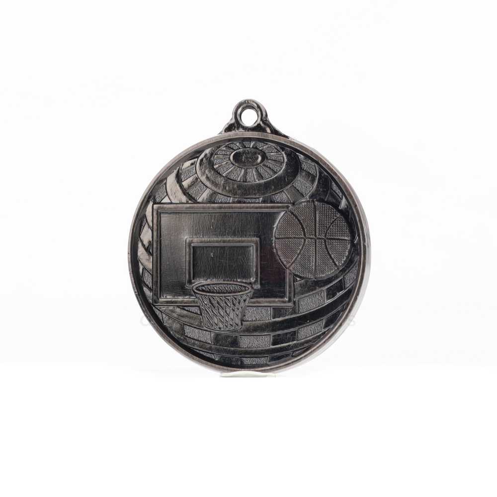 Global Basketball Medal 50mm Silver 